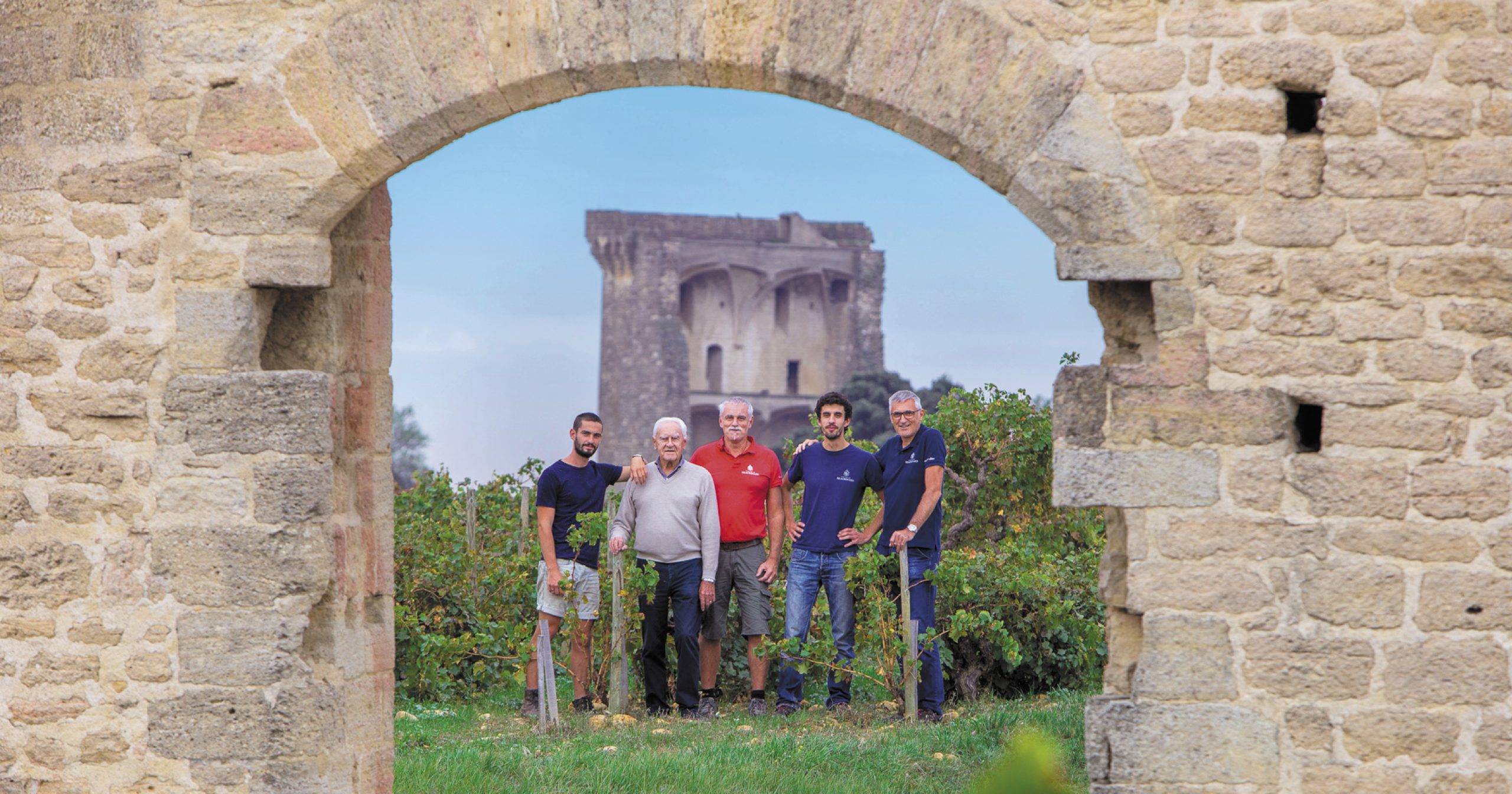Team members of Domain de Beaurenard in the Vineyard