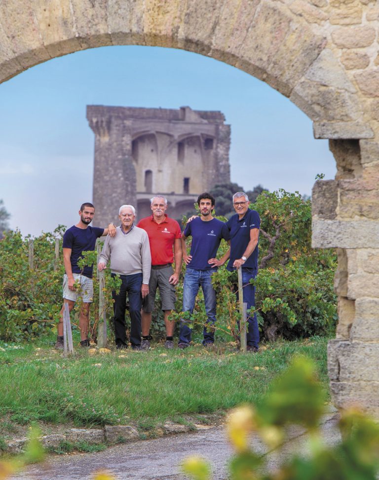 Team members of Domain de Beaurenard in the Vineyard